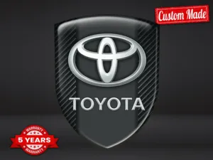 Toyota Badges Bombés Finition Élégante Étiquettes Dôme 